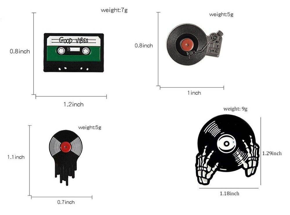 Vintage Vinyl Record Pin Jewellery & Watches Pins & Brooches