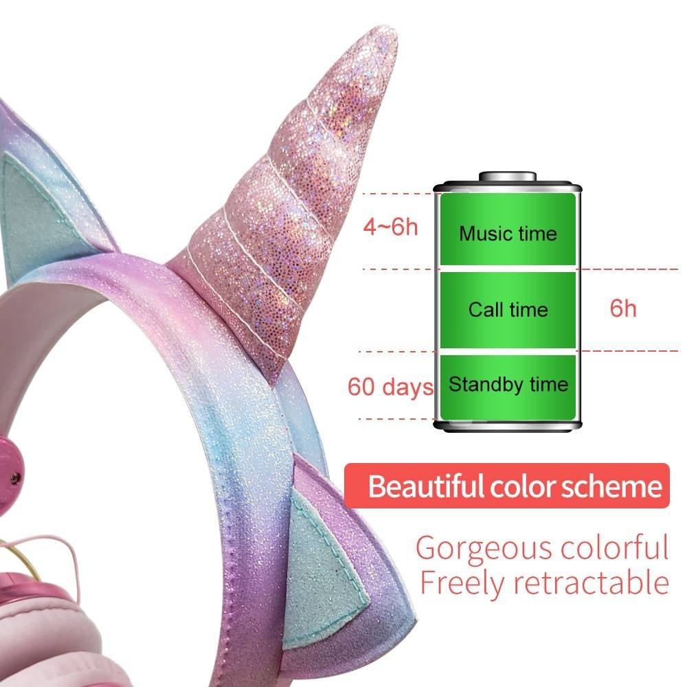 Wireless Bluetooth Unicorn Headphones with Microphone Gadgets & Gifts Headphones