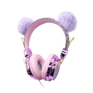 Fluffy Balls Wired Headphone With Microphone Gadgets & Gifts Headphones