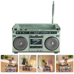 Tape Recorder Desktop Balcony Flowerpot Succulent Plant Container Adornment Home Decoration Plant Pots